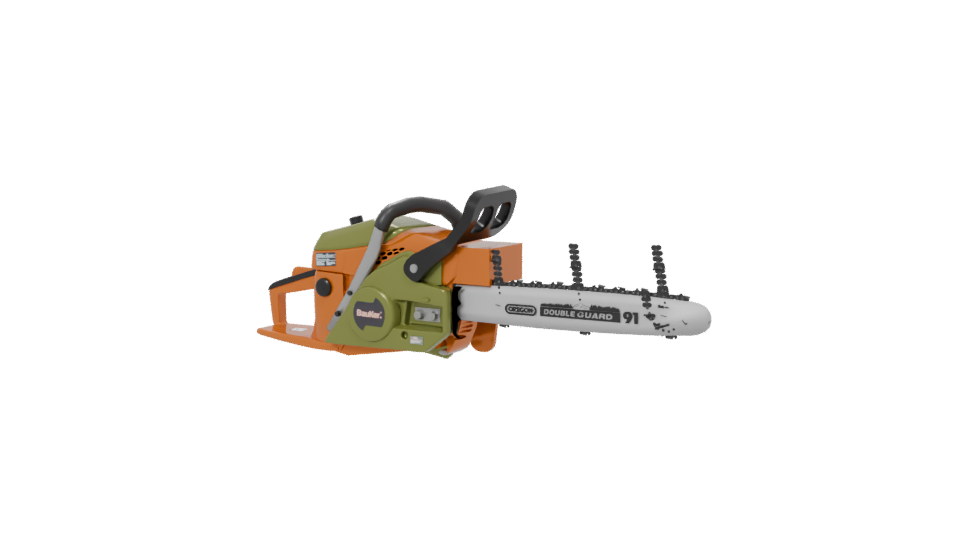 Realistic Chainsaw 3D Model - Professional 3D Model Render 6