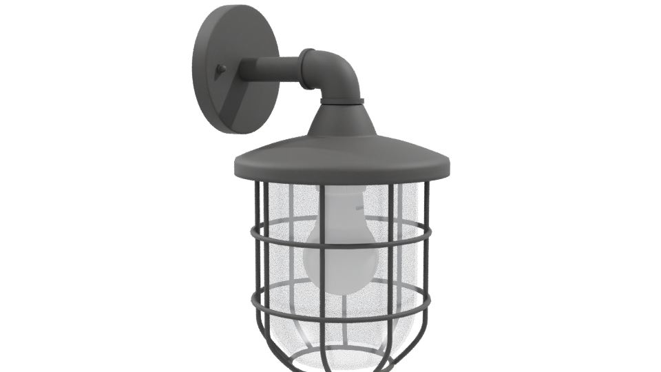 Industrial Outdoor Wall Light Fixture 3D Model - Professional 3D Model Render 9