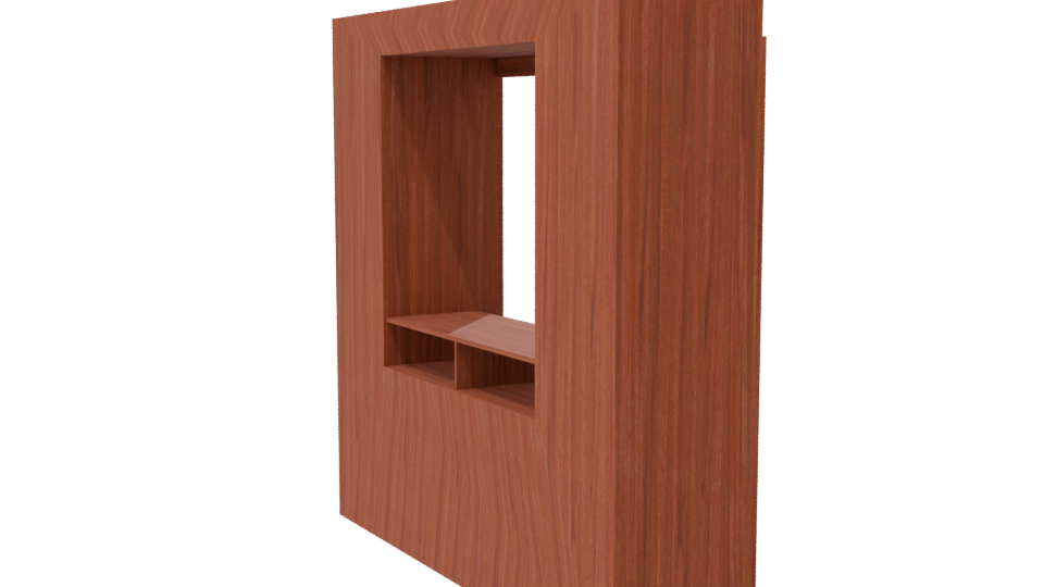 Stylish Wooden Entertainment Center 3D Model - Professional 3D Model Render 7