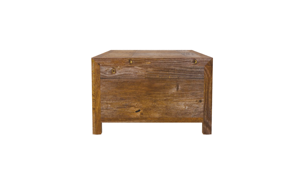 Vintage Wooden Storage Table Model - Professional 3D Model Render 2