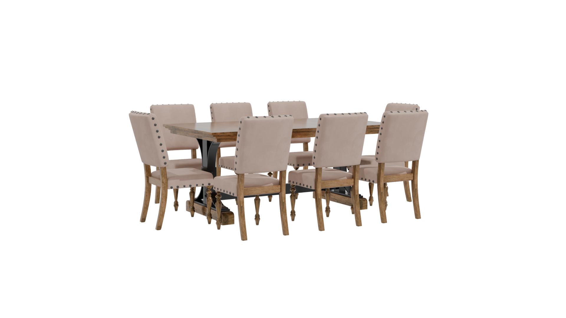 Elegant Dining Table Set 3D - Professional 3D Model Render 10