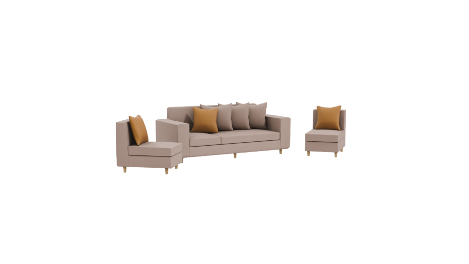 Elegant Modern Sofa Set 3D - Professional 3D Model Render 10
