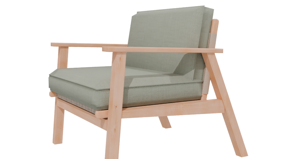 Stylish Modern Lounge Chair 3D - Professional 3D Model Render 13