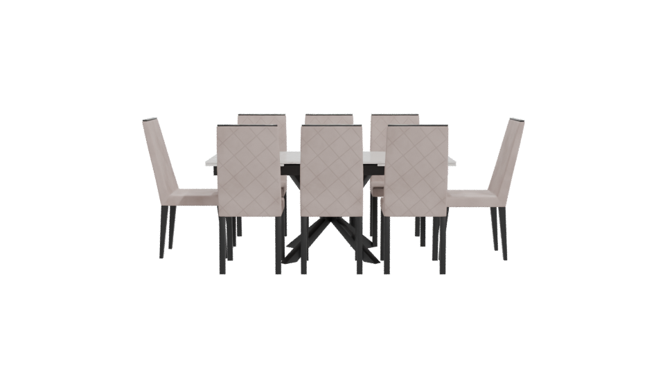 Elegant Dining Table Set 3D - Professional 3D Model Render 11