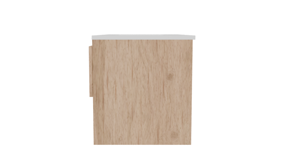 Minimalist Wooden Bathroom Vanity - Professional 3D Model Render 2