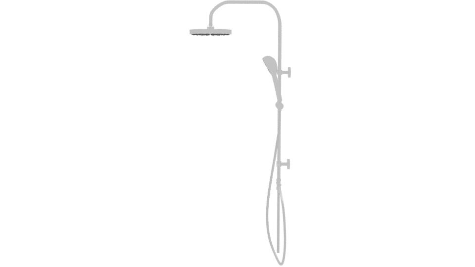 Modern Wall-Mounted Shower System - Professional 3D Model Render 2