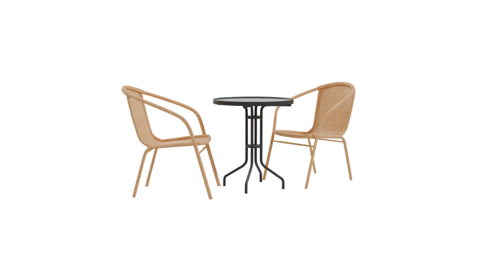 Stylish Modern Patio Furniture Set - Professional 3D Model Render 10