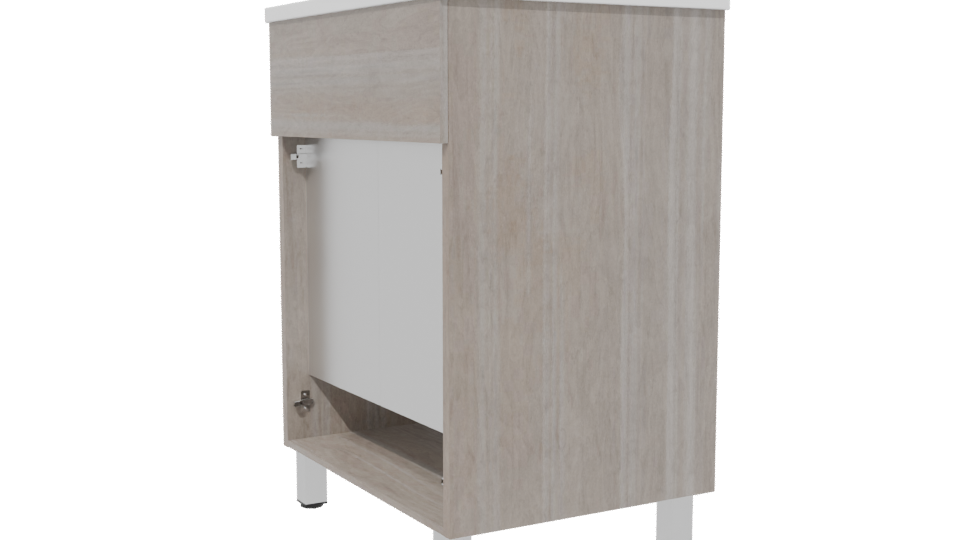 Contemporary Wooden Storage Cabinet 3D Model - Professional 3D Model Render 13