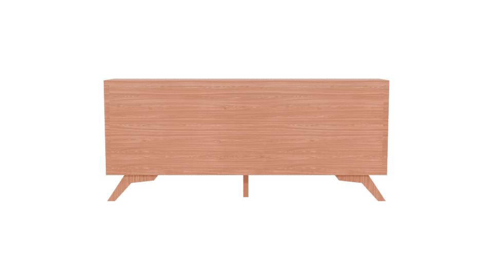 Contemporary Wooden Console Cabinet 3D - Professional 3D Model Render 5