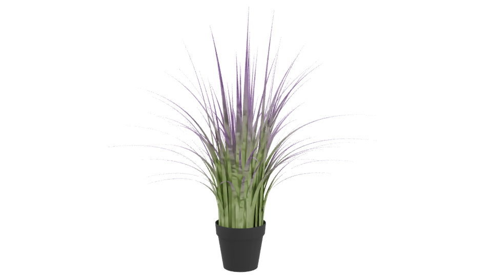 Stylized Potted Grass Plant 3D - Professional 3D Model Render 4