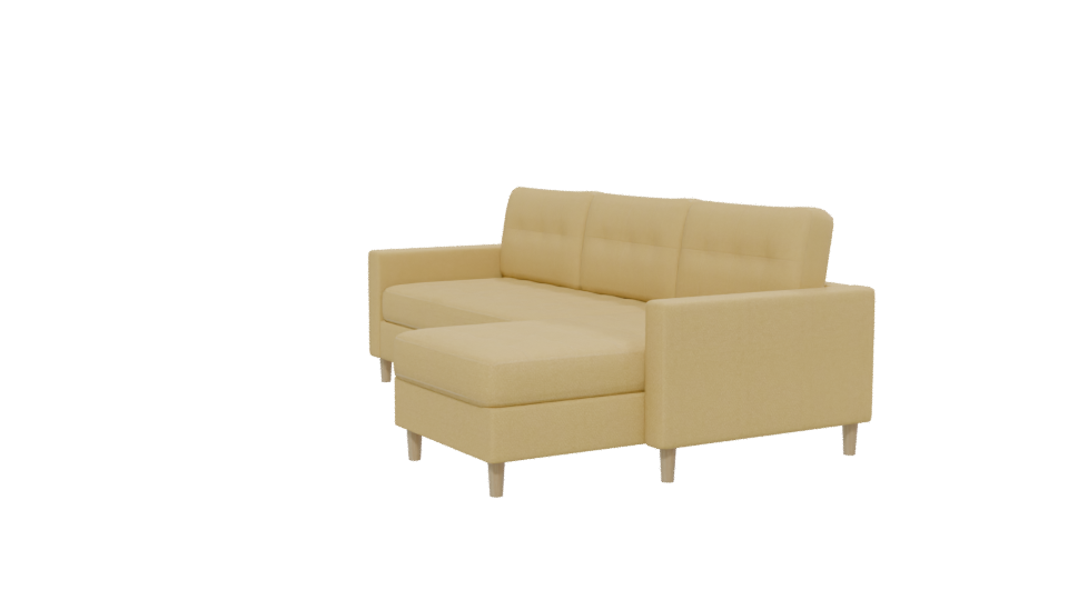 Stylish Minimalist Sectional Sofa 3D Model - Professional 3D Model Render 13