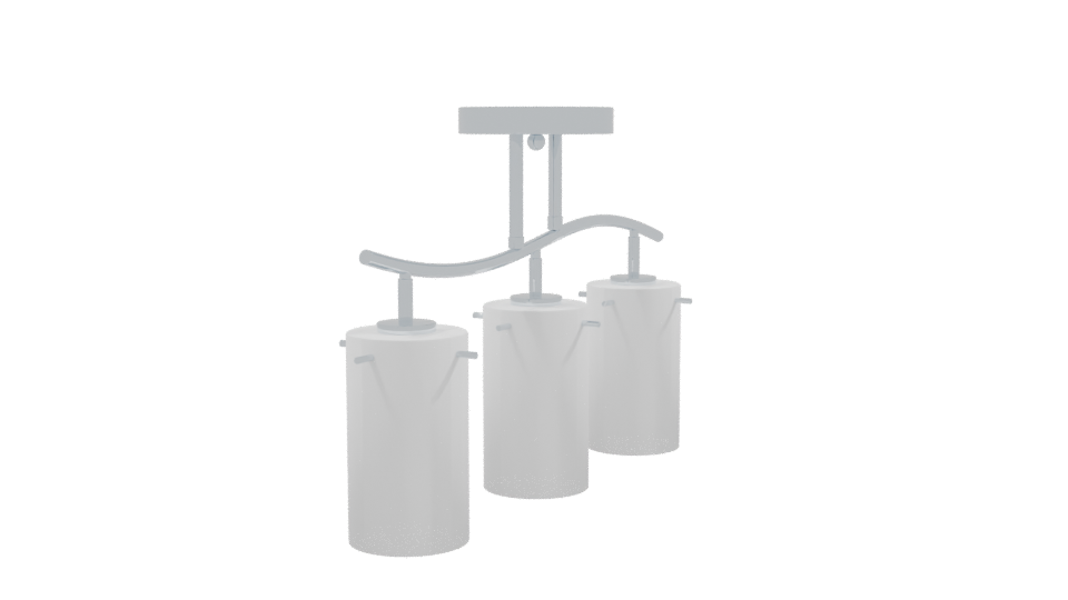 Sleek Modern Glass Pendant Lighting 3D Model - Professional 3D Model Render 9