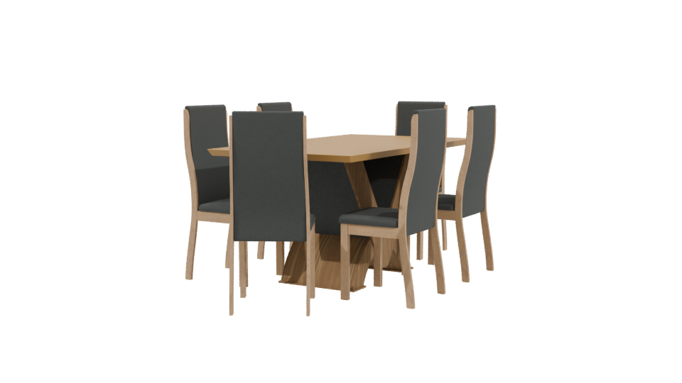Elegant Dining Table Set 3D - Professional 3D Model Render 3