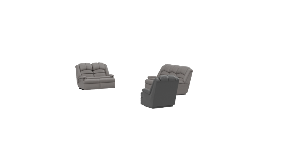 Stylish Reclining Sofa Set 3D - Professional 3D Model Render 13