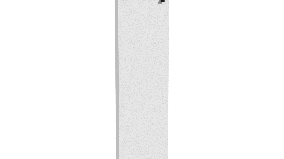 Vertical Rectangular Storage Cabinet 3D Model - Professional 3D Model Render 11