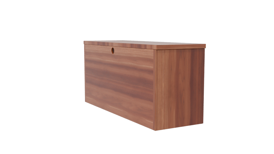 Elegant Wooden TV Stand with Storage Baskets 3D Model - Professional 3D Model Render 7