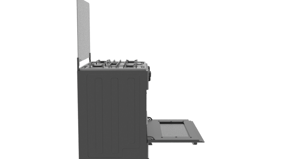 Stylish Gas Range Appliance 3D - Professional 3D Model Render 8