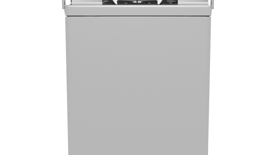 Sleek Dual Oven Gas Range 3D - Professional 3D Model Render 5