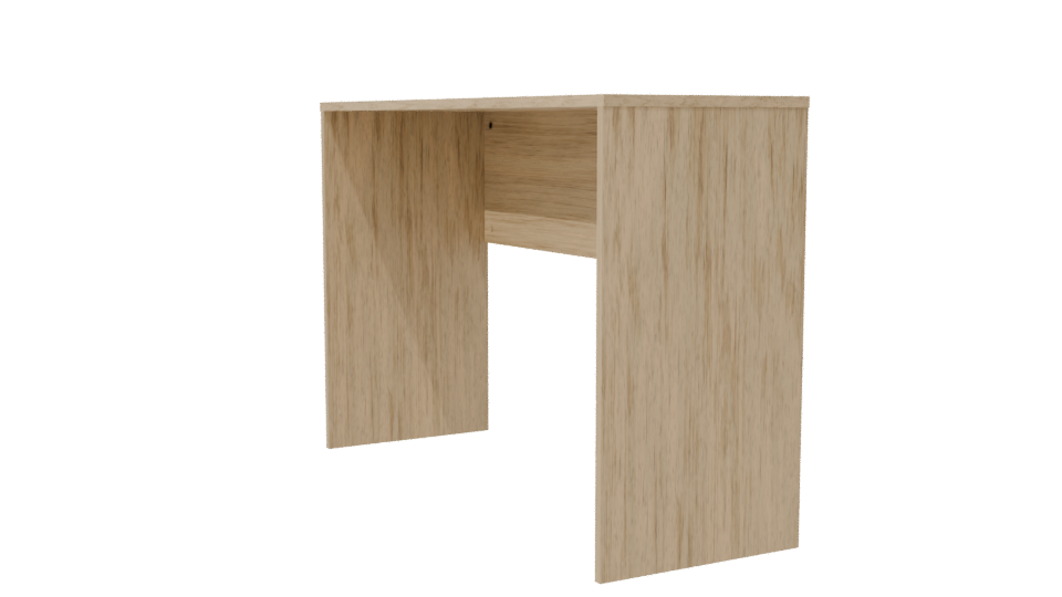 Minimalist Wooden Desk Model - Professional 3D Model Render 7