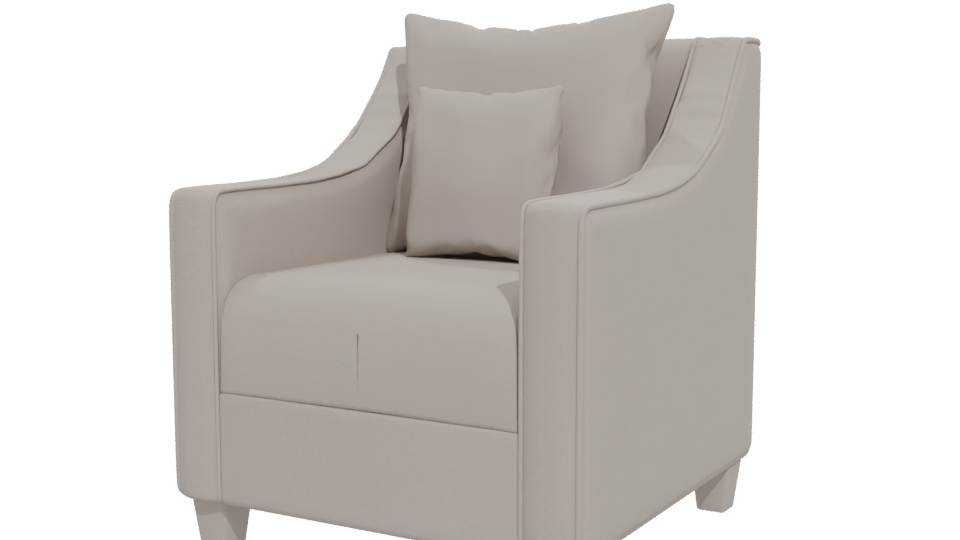 Stylish Modern Accent Chair 3D - Professional 3D Model Render 12
