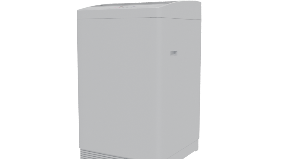 Minimalist Household Washing Machine 3D - Professional 3D Model Render 12