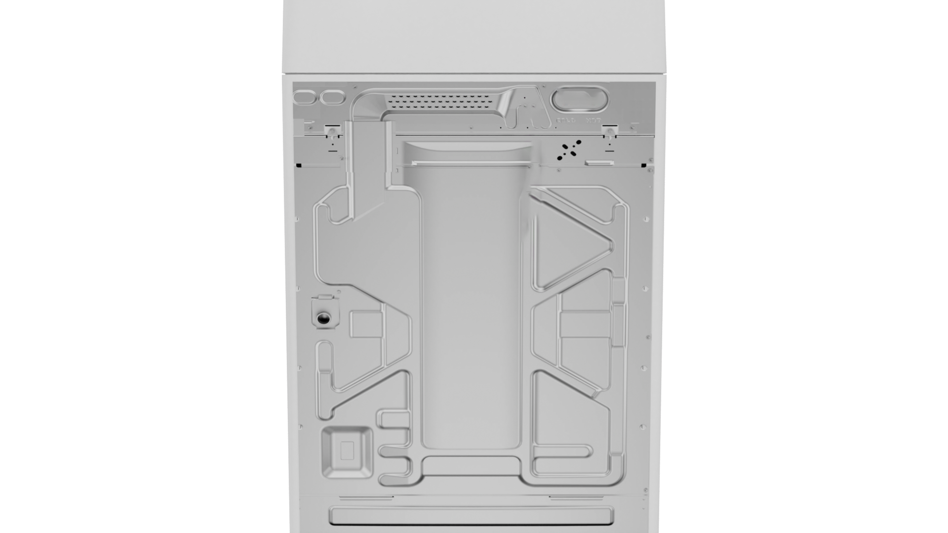 Minimalist Top-Loading Washing Machine 3D Model - Professional 3D Model Render 5