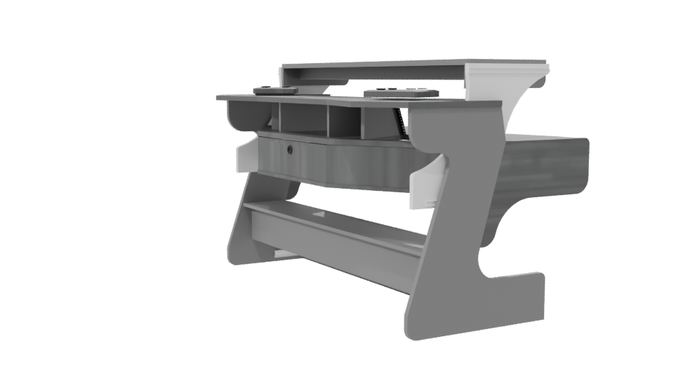 Stylish Modern Office Desk Model - Professional 3D Model Render 7