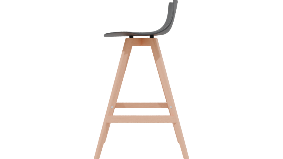 Stylish Bar Stool 3D Model - Professional 3D Model Render 2