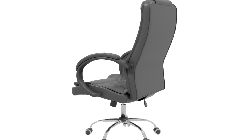 Ergonomic High-Back Office Chair 3D Model - Professional 3D Model Render 3