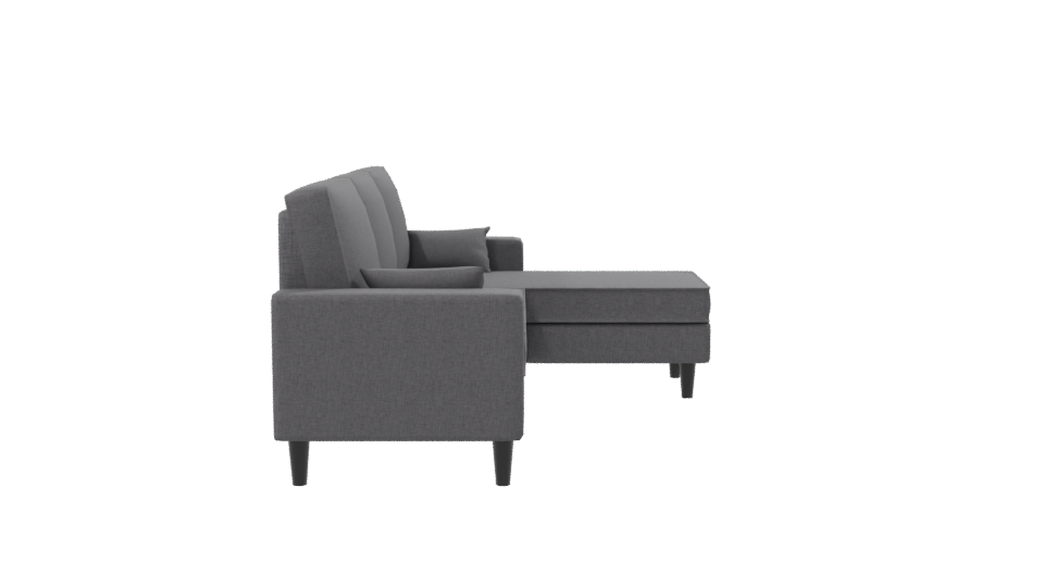 Contemporary Fabric Sectional Sofa 3D Model - Professional 3D Model Render 8