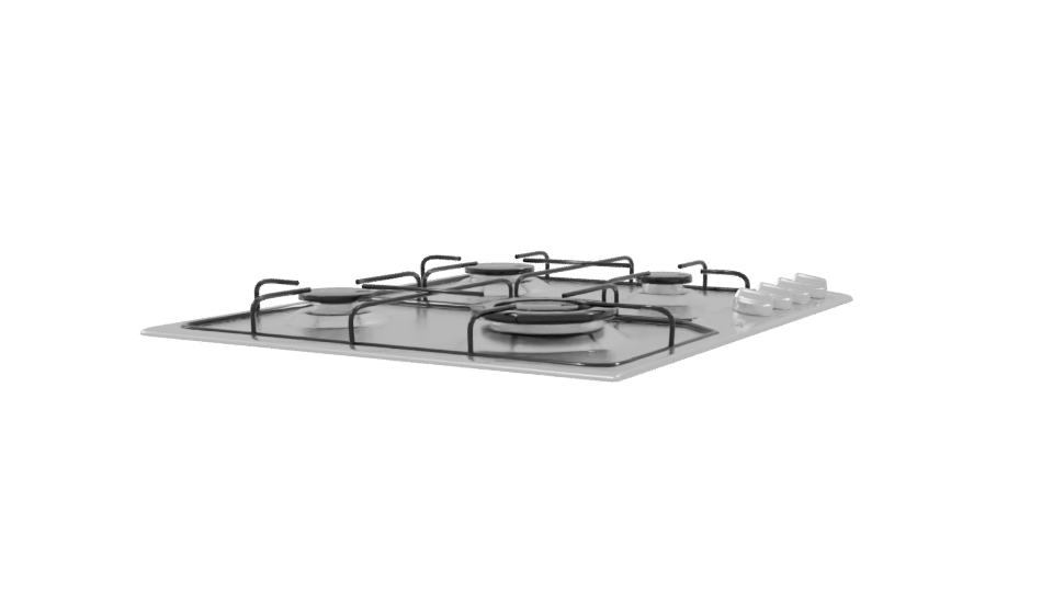 Sleek Gas Cooktop Model 3D - Professional 3D Model Render 9