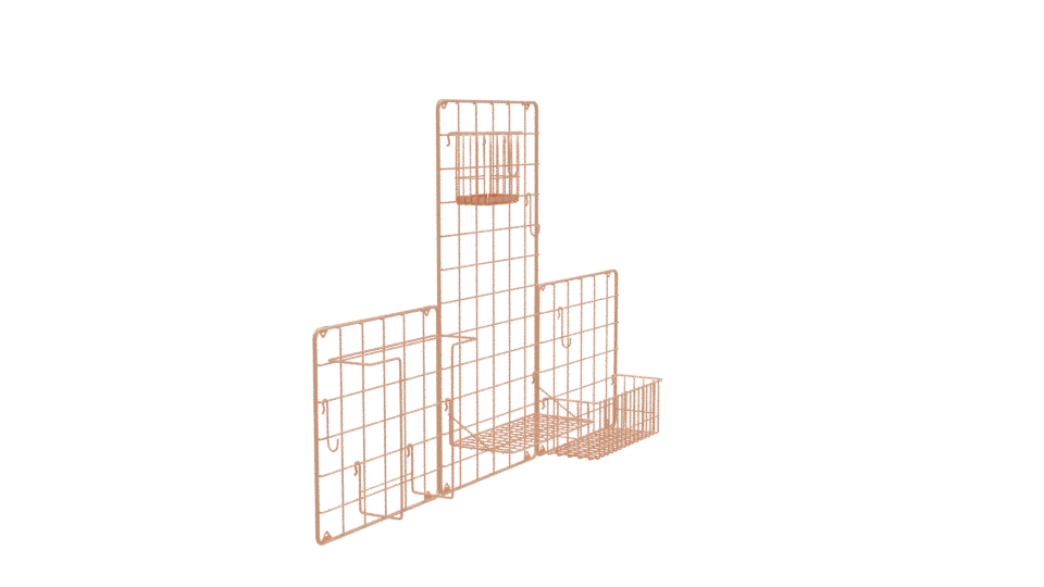 Stylish Wire Storage Basket Set 3D Model - Professional 3D Model Render 9