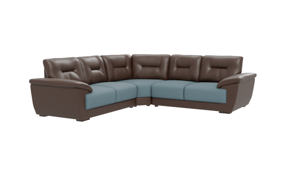 SALA CURVA JR Leather Sofa 3D - Professional 3D Model Render 12