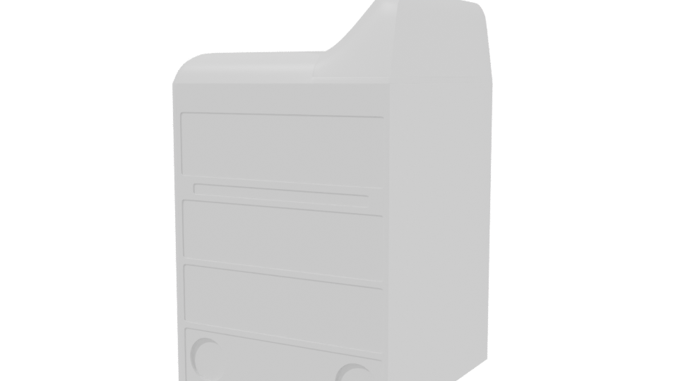 Realistic Top-Loading Dryer 3D Model - Professional 3D Model Render 3