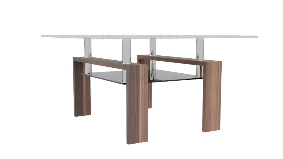 Stylish Glass Coffee Table 3D - Professional 3D Model Render 4