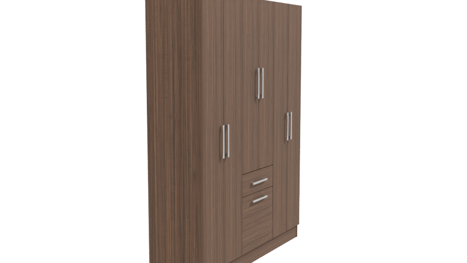 Contemporary Wooden Wardrobe 3D - Professional 3D Model Render 9