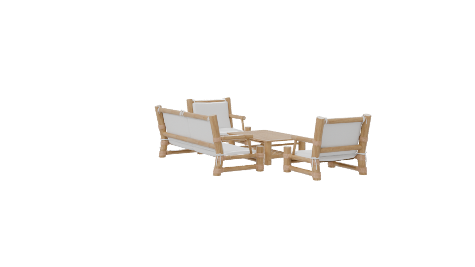 Stylish Outdoor Sofa Set 3D - Professional 3D Model Render 7