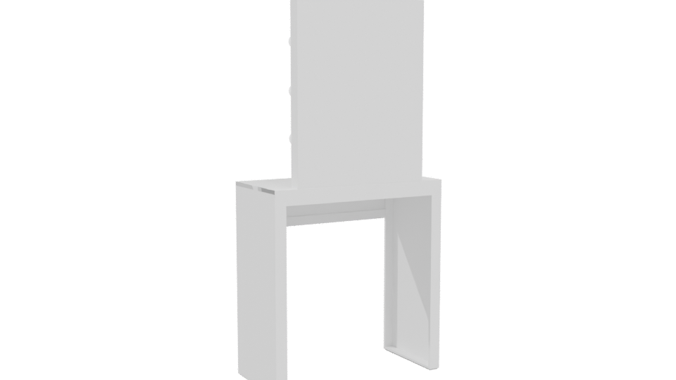 Elegant Makeup Vanity Table 3D - Professional 3D Model Render 4
