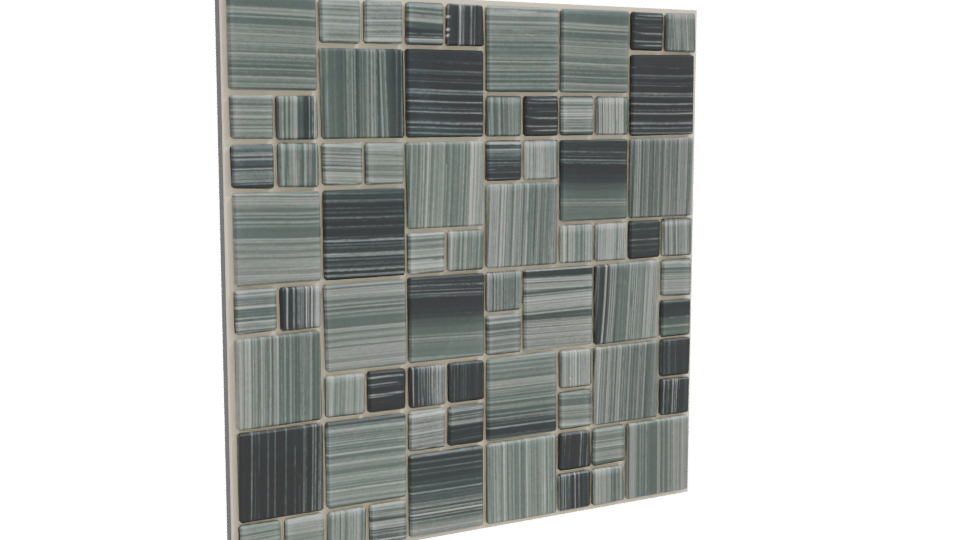 Geometric Mosaic Wall Tile Design - Professional 3D Model Render 10