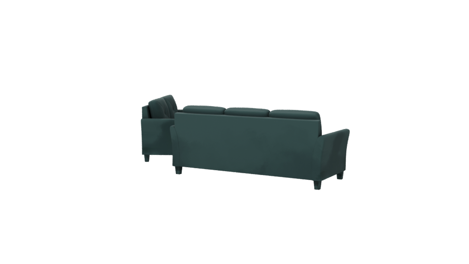 Stylish Teal Sofa Set 3D - Professional 3D Model Render 6