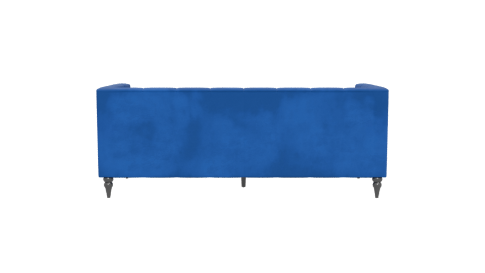 Contemporary Blue Fabric Sofa 3D Model - Professional 3D Model Render 5
