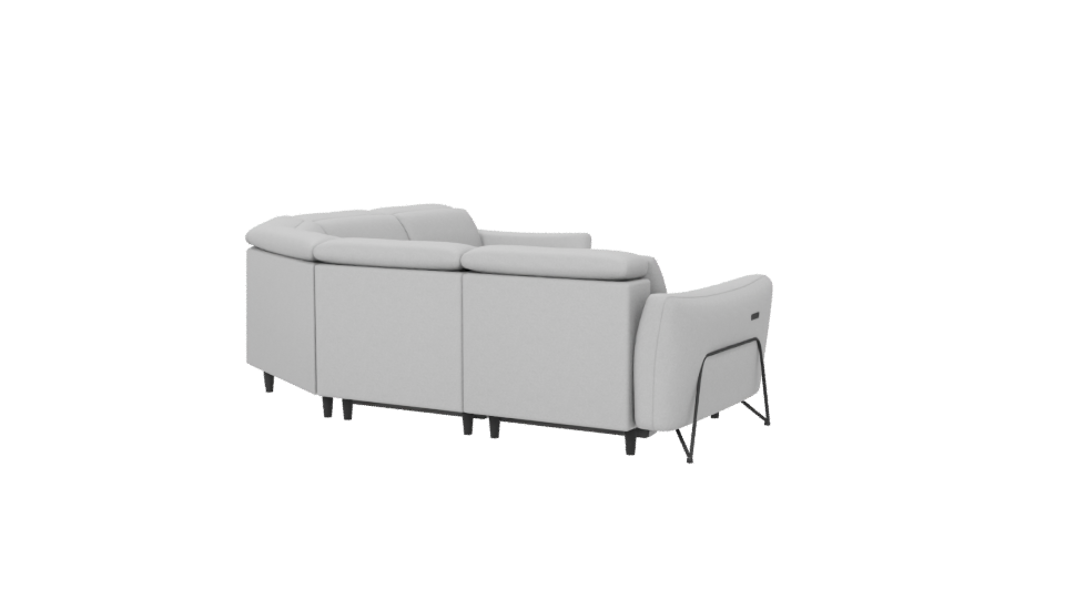 Curved Modern Sofa 3D Model - Professional 3D Model Render 6