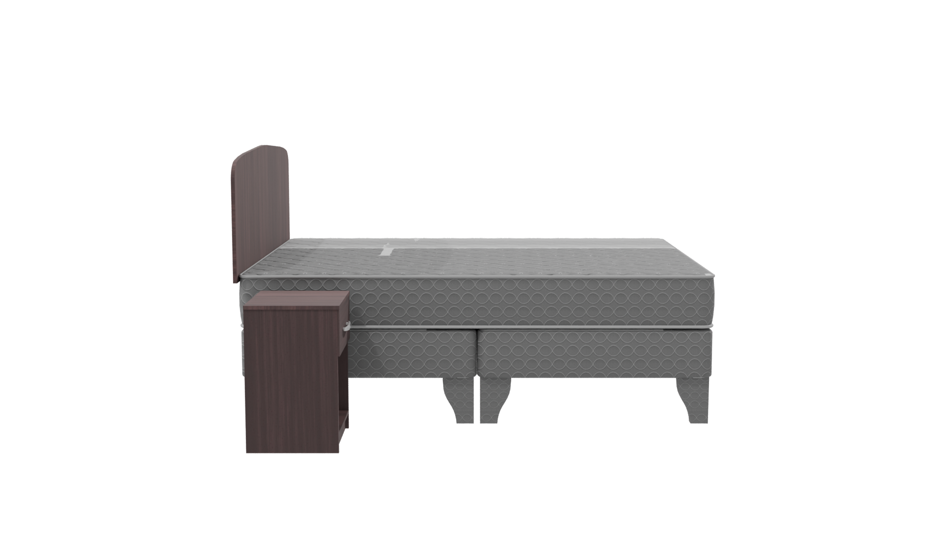 Stylish Modern Bed 3D Model - Professional 3D Model Render 8