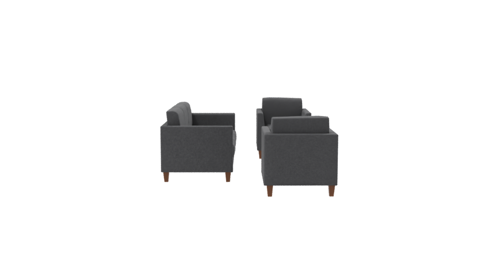 Contemporary Sofa and Armchair Set - Professional 3D Model Render 8