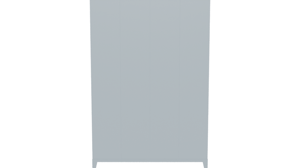 Industrial Four-Door Steel Locker 3D Model - Professional 3D Model Render 5