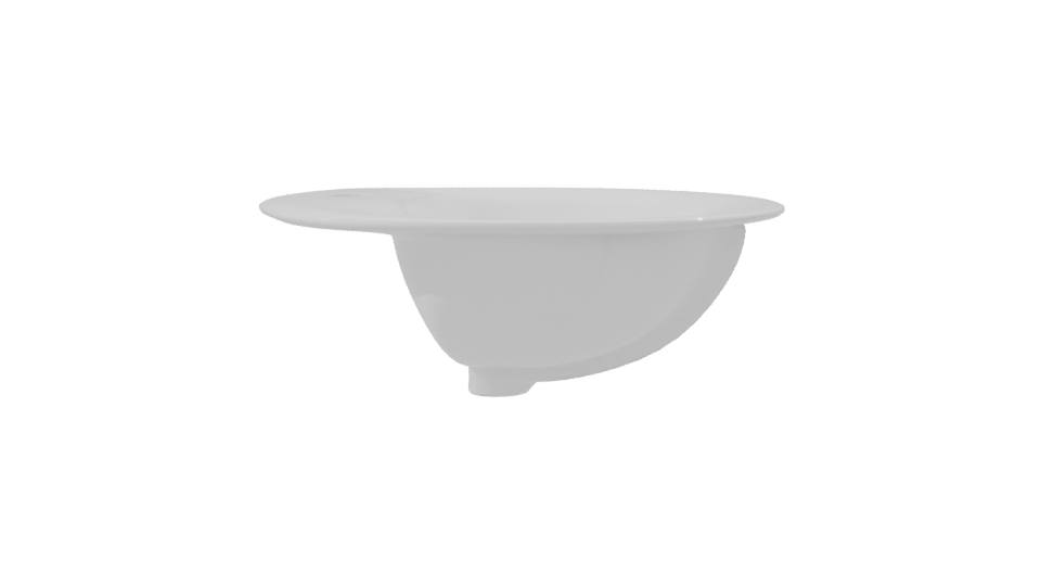 Elegant Round Ceramic Sink 3D Model - Professional 3D Model Render 8