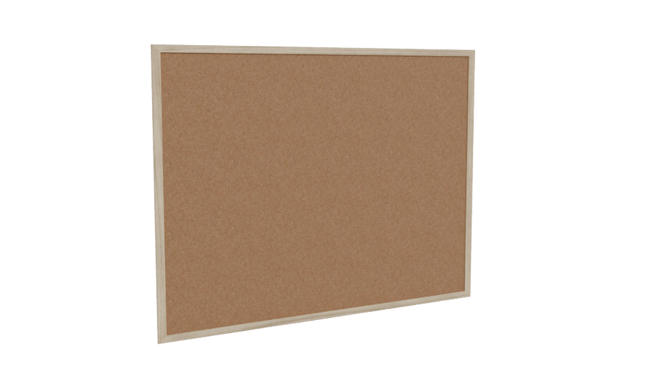 Stylish Corkboard Wall Display 3D Model - Professional 3D Model Render 10