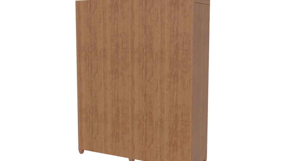 Wooden 4-Door Cabinet 3D Model - Professional 3D Model Render 6