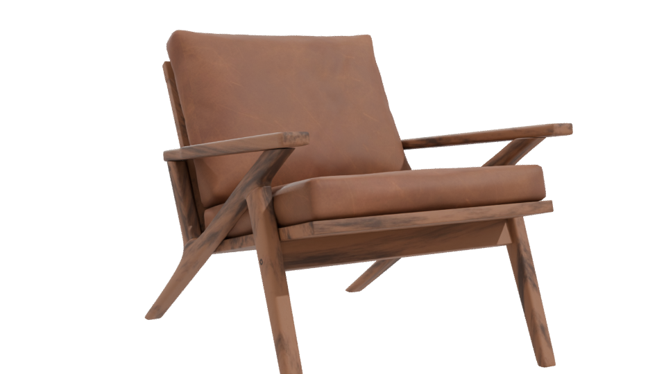Stylish Leather Armchair 3D - Professional 3D Model Render 10