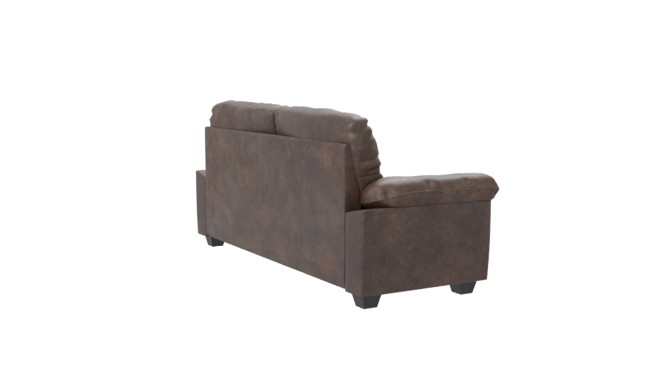 Stylish Brown Leather Sofa 3D - Professional 3D Model Render 7